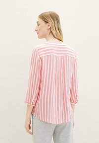 TOM TAILOR Bluza - pink offwhite stripe