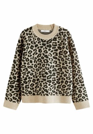SEAM DETAIL CREW NECK PETITE - Pulóver - leopard animal