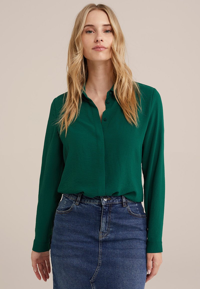 WE Fashion Bluza z gumbi - green