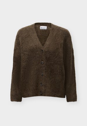 Object, OBJHARRY L/S LO KNIT CARDIGAN NOOS - Vest - carafe melange
