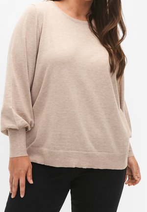 Bluse - mottled beige