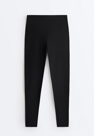 OYSHO EVERMOVE HIGH-RISE ANKLE-LENGTH - Leggings - black