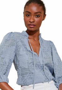 Lipsy REGULAR FIT - 3/4 SLEEVE TIE NECK - Camicetta - blue