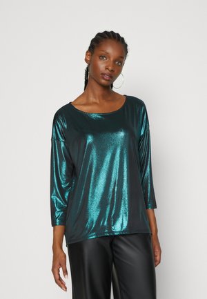 ONLY ONLELISA 3/4 SHINE - Μπλούζα με μακριά μανίκια - black/bayberry