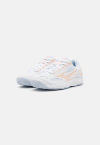 Mizuno STEALTH STAR 2 JR UNISEX - Zapatillas de balonmano - white/halogenblue/peachparfait