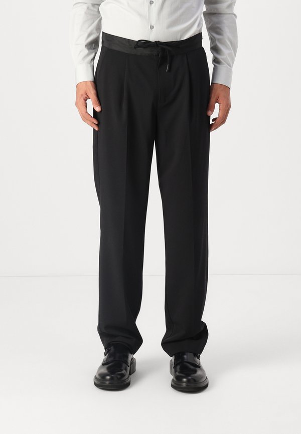 MIX MATERIAL PANT - Trousers