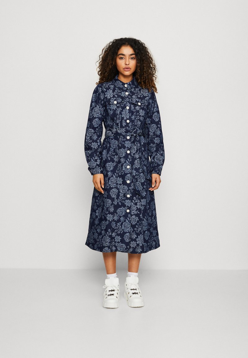 MSCH Copenhagen ELENA SHIRT DRESS - Spijkerjurk - black wash/zwart