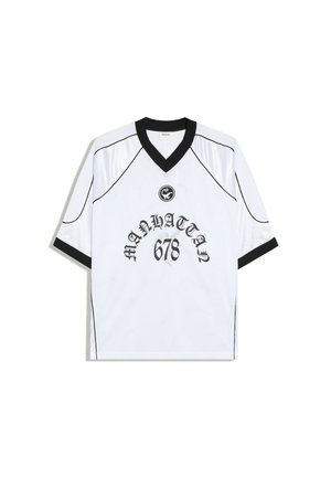 Bershka, MANHATTAN PIPING - TSHIRT - T-shirt imprimé - white