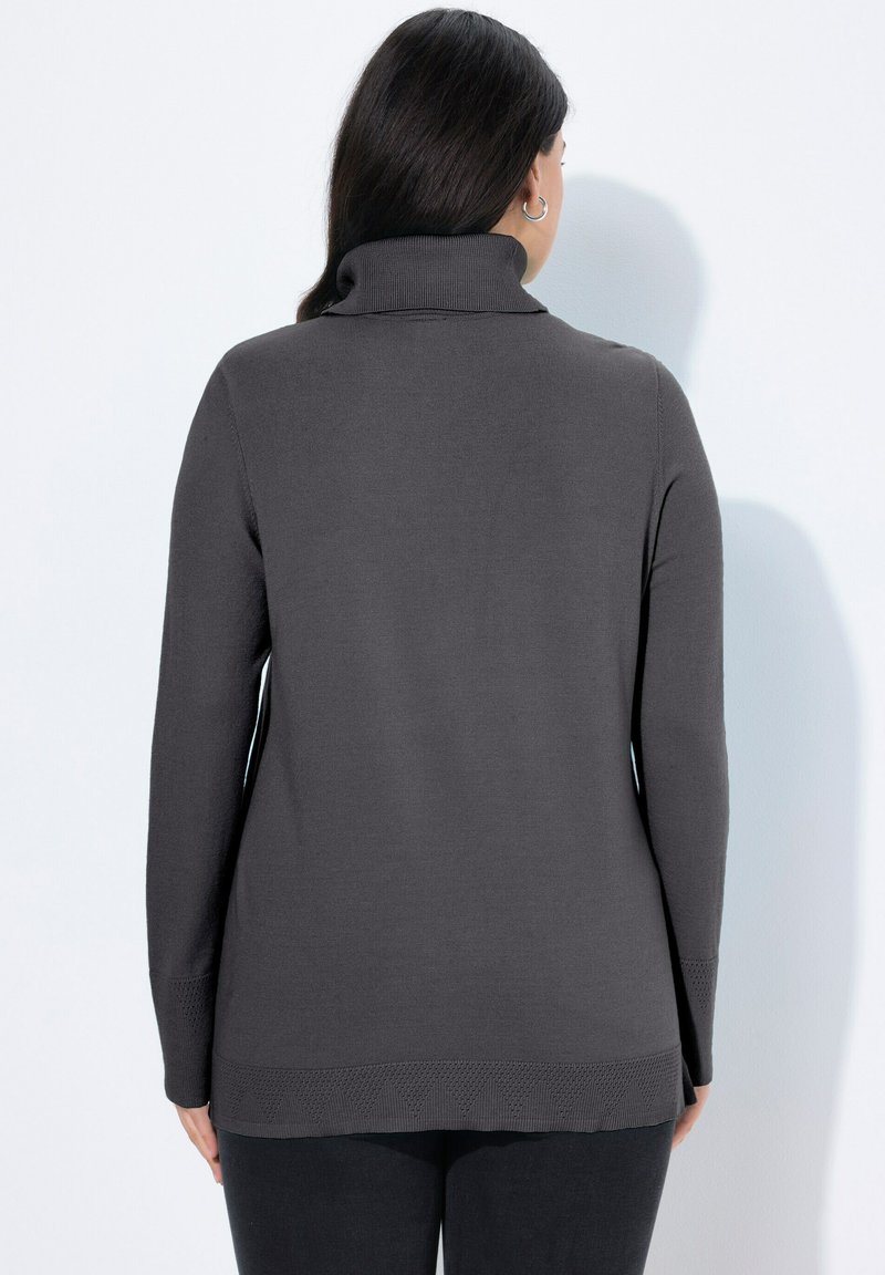 Ulla Popken ROLLKRAGEN BÜNDCHEN Strickpullover mottled