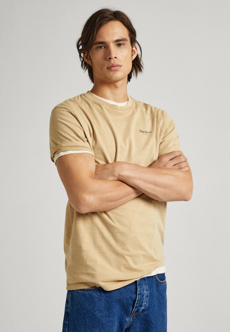 Pepe Jeans JACKO - Jednoduché tričko - khaki beige