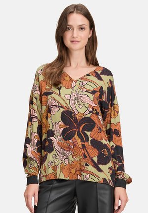 MIT PBÜNDCHEN - Blouse - brown green
