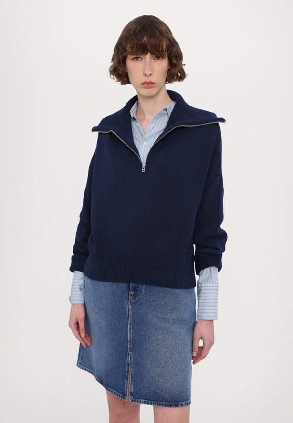 CROPPED TROYER - Jumper - dark night4