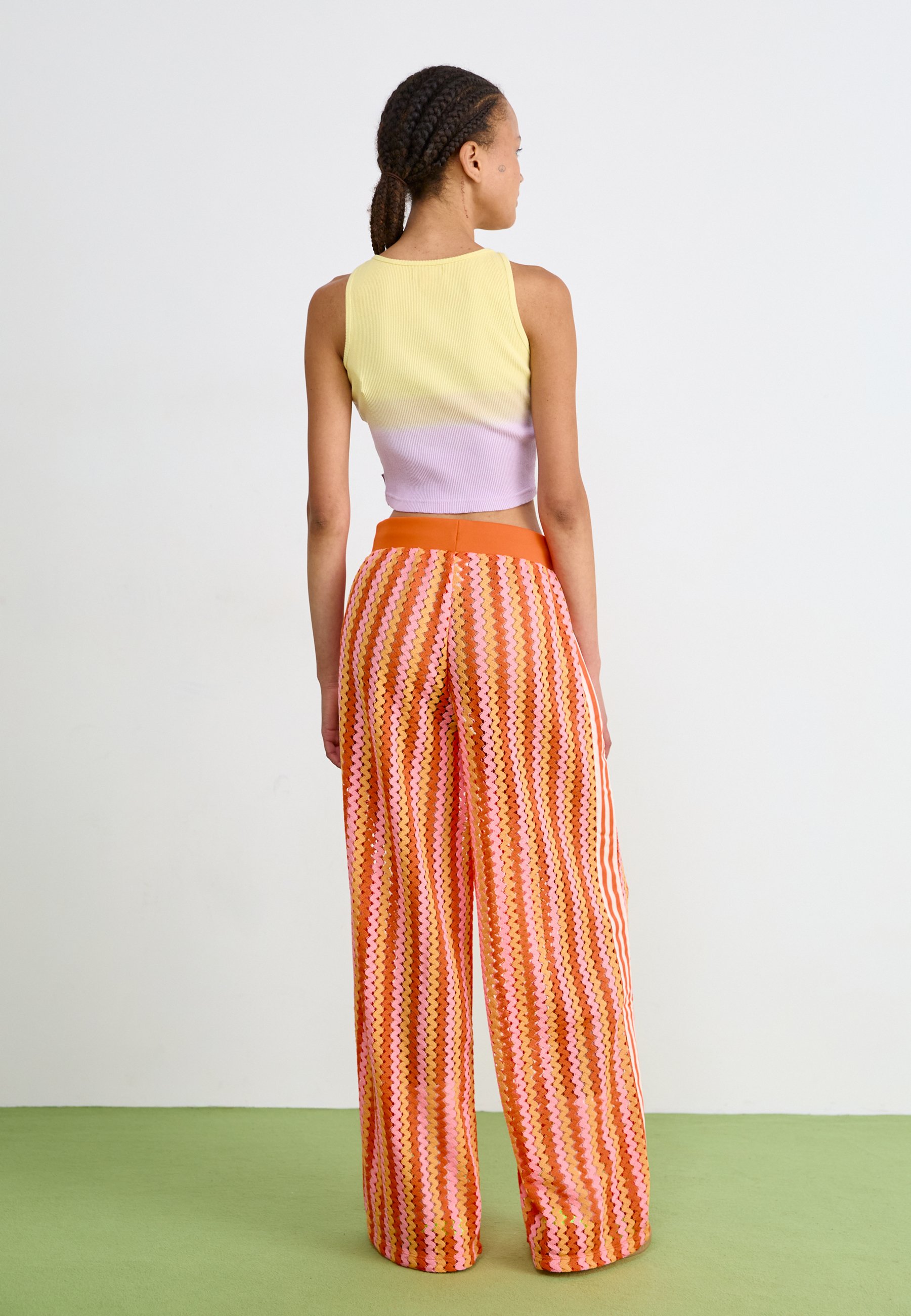 【adidas originals】crochet track pants in pink and orange adidas Originals crochet track pants in pink and orange | ASOS