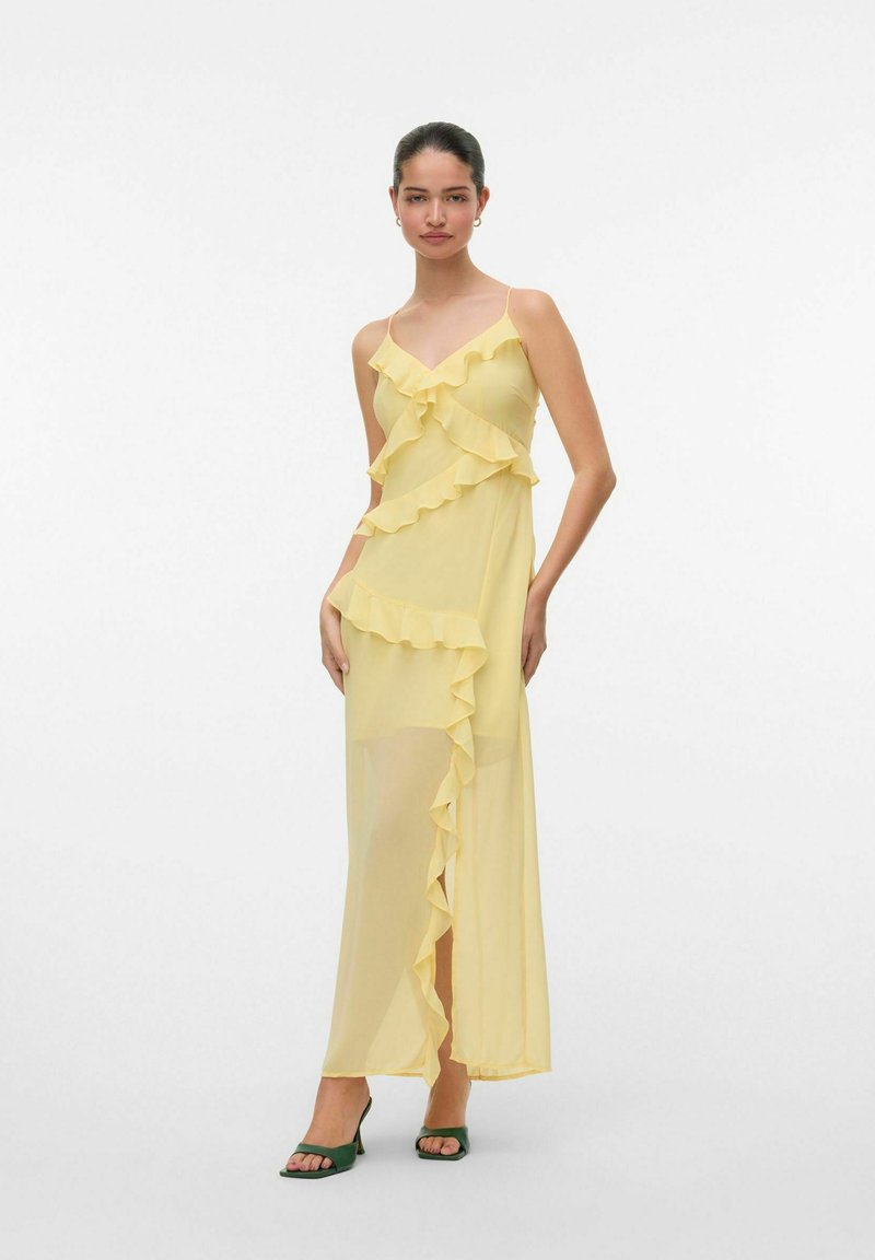 Vero Moda VMAMINA LANGES  - Maksi garuma kleita - pale banana