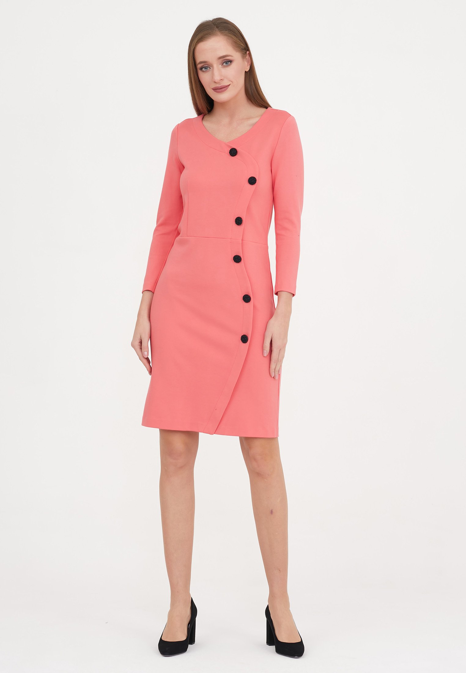 robe fourreau rose pale