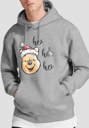 WINNIE THE POOH HO MERRY CHRISTMAS - Kapuzenpullover - mottled light grey