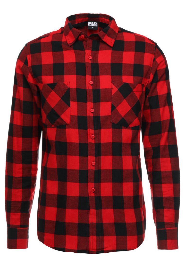 Urban Classics CHECKED - Shirt - black/red/black - Zalando.ie
