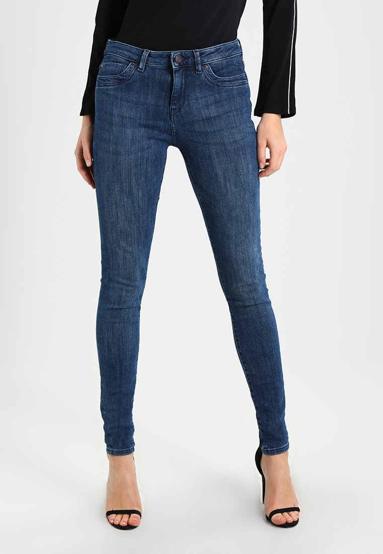 Esprit Jeans Skinny Fit blue dark washmørkeblå denim edc by Esprit Jeans Skinny Fit - blue dark wash