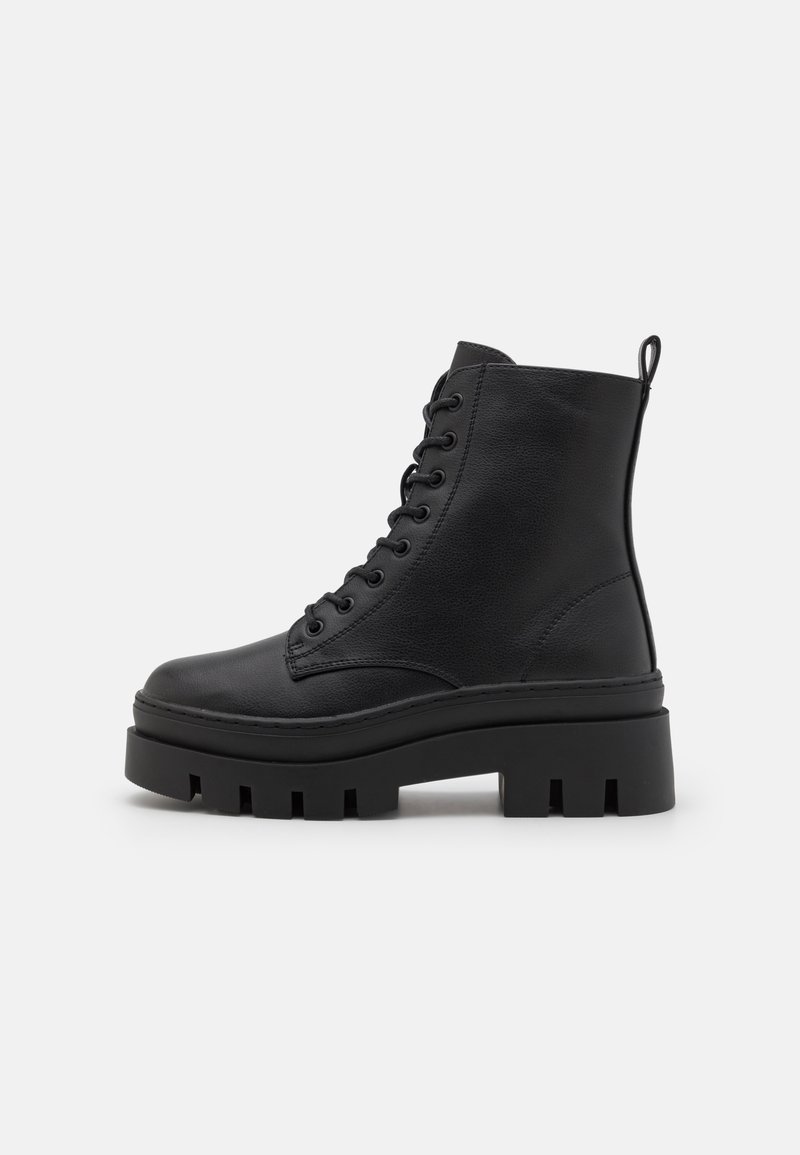 Even&Odd Wide Fit Botines con plataforma - black