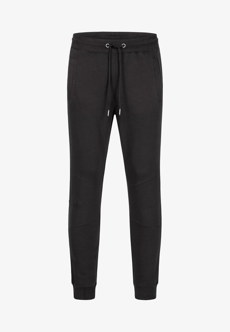 Lonsdale SCHMALE PASSFORM WELLINGHAM - Tracksuit bottoms - black dark red