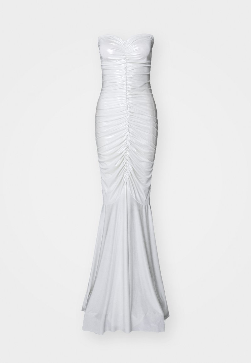 Norma Kamali Galajurk zilverkleurig