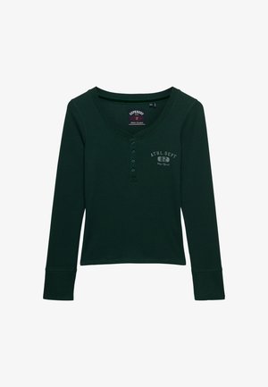 Superdry & Co, SUPERDRY ATHLETIC BUTTON DOWN LONG SLEEVE TOP.. - Longsleeve - enamel green