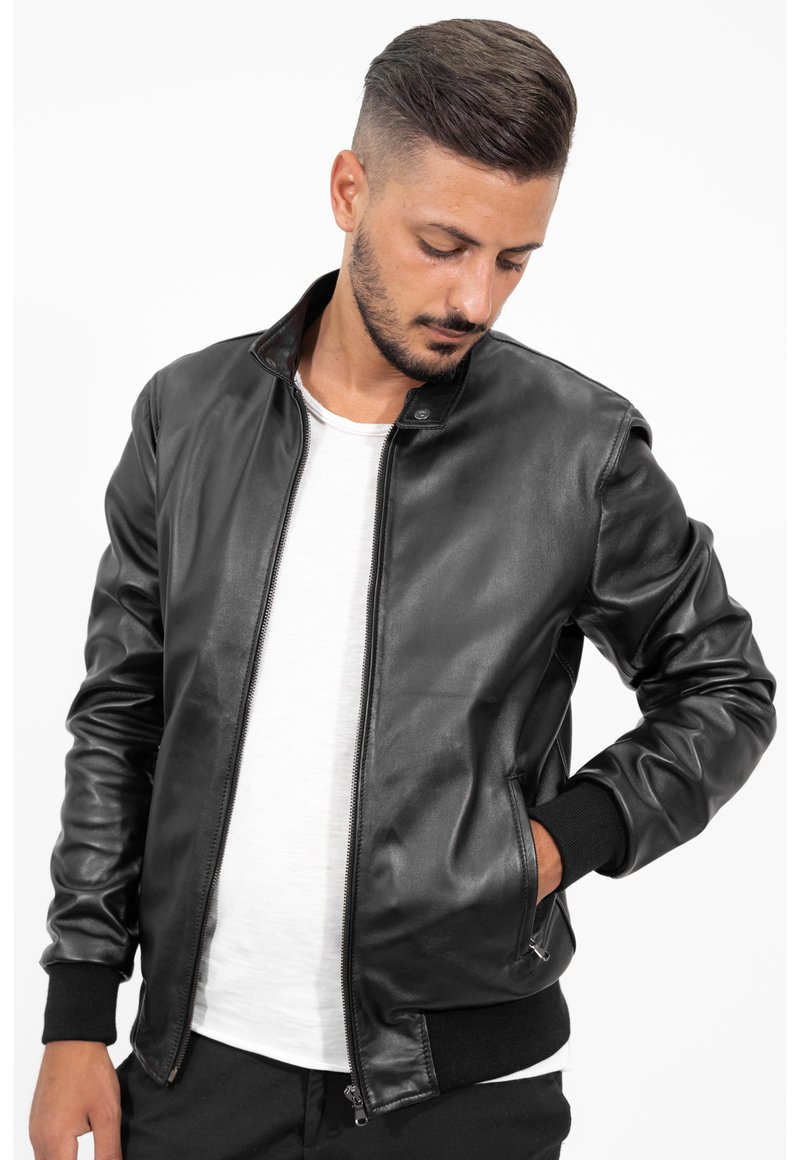 Herren Leichte Jacken | Leather Trend Lederjacke black/schwarz - EP04131 Herren Leichte Jacken | Leather Trend Lederjacke black/schwarz - EP04131