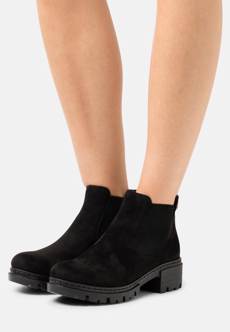 rieker navy ankle boots