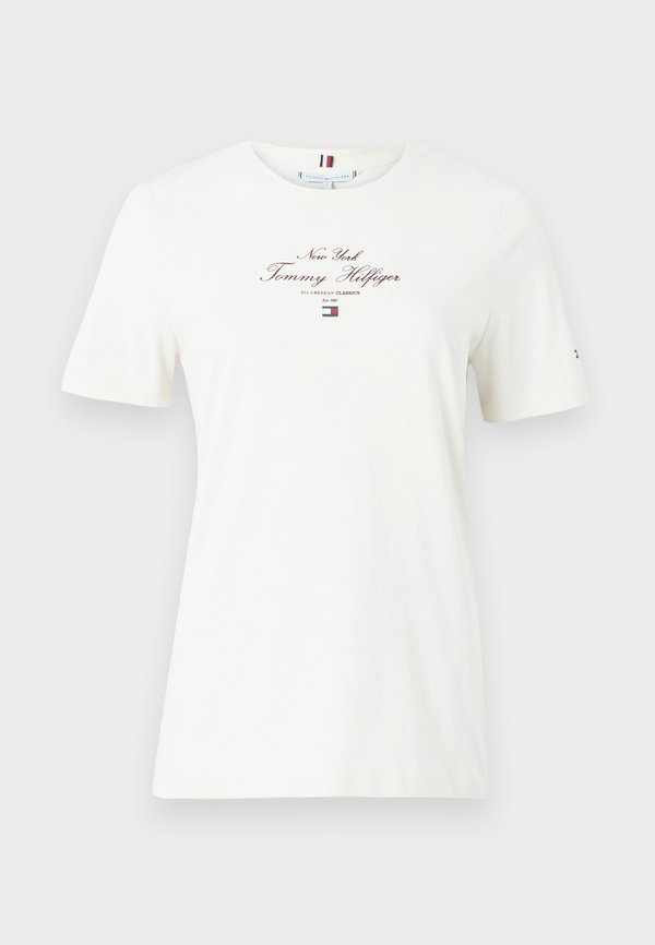 SCRIPT - Print T-shirt - ivory petal2