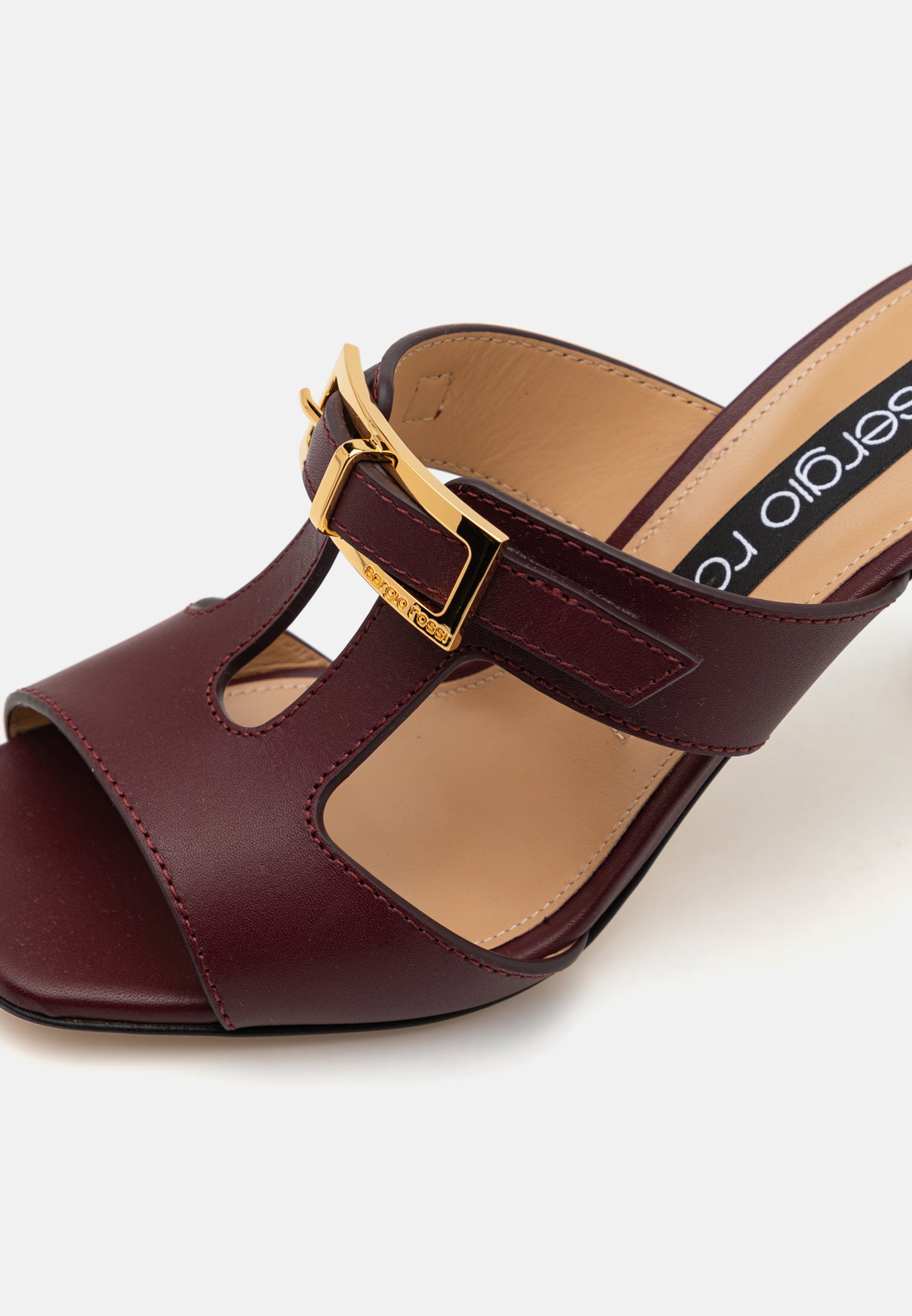 14万円程●sergio rossi 34.5 22cm Slide sabot Sergio Rossi SABOT - Heeled mules - bordeaux - Zalando.co.uk