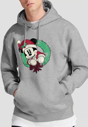 MICKEY MOUSE VINTAGE CHRISTMAS WREATH - Kapuzenpullover - mottled light grey
