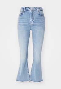 CROP MINI STEP - Bootcut-farkut - light-blue denim