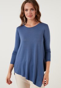 ASYMMETRIC CUT CREW NECK  - Camicetta - indigo