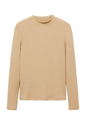 Mango Long sleeved top - gold-coloured