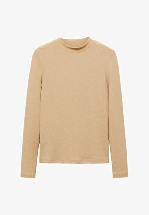 Mango Long sleeved top - gold-coloured