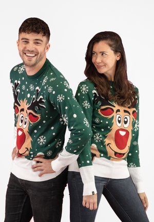 CHRISTMAS RUDOLF DAS RENTIER - Sweatshirt - green