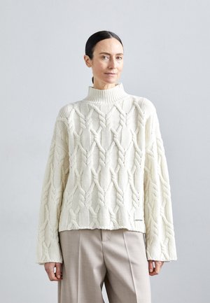 Holzweiler CHUNKY CABLE TURTLENECK - Džemperis - ecru