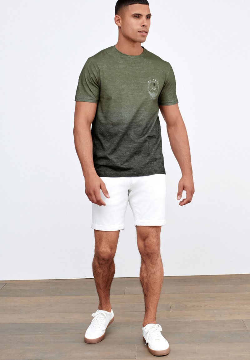 Next DIP DYE GRAPHIC - T-shirts print - khaki