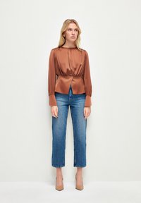 adL SHIRRED  - Camicetta - camel