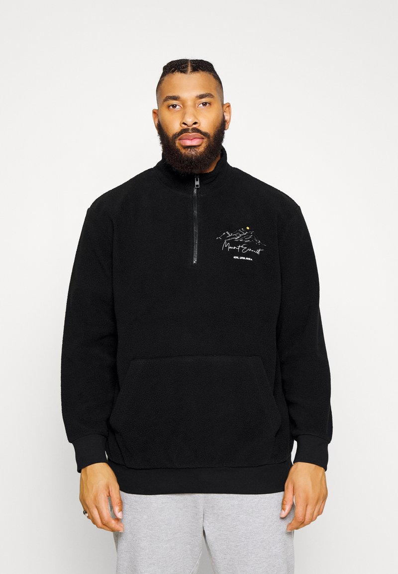 Jack & Jones JOREVERST HIGH NECK ZIP Hoodie black Zalando.ie