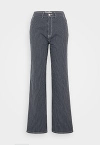 ONLMERLE STRAIGHT STRIPE - Pantaloni - night sky/white