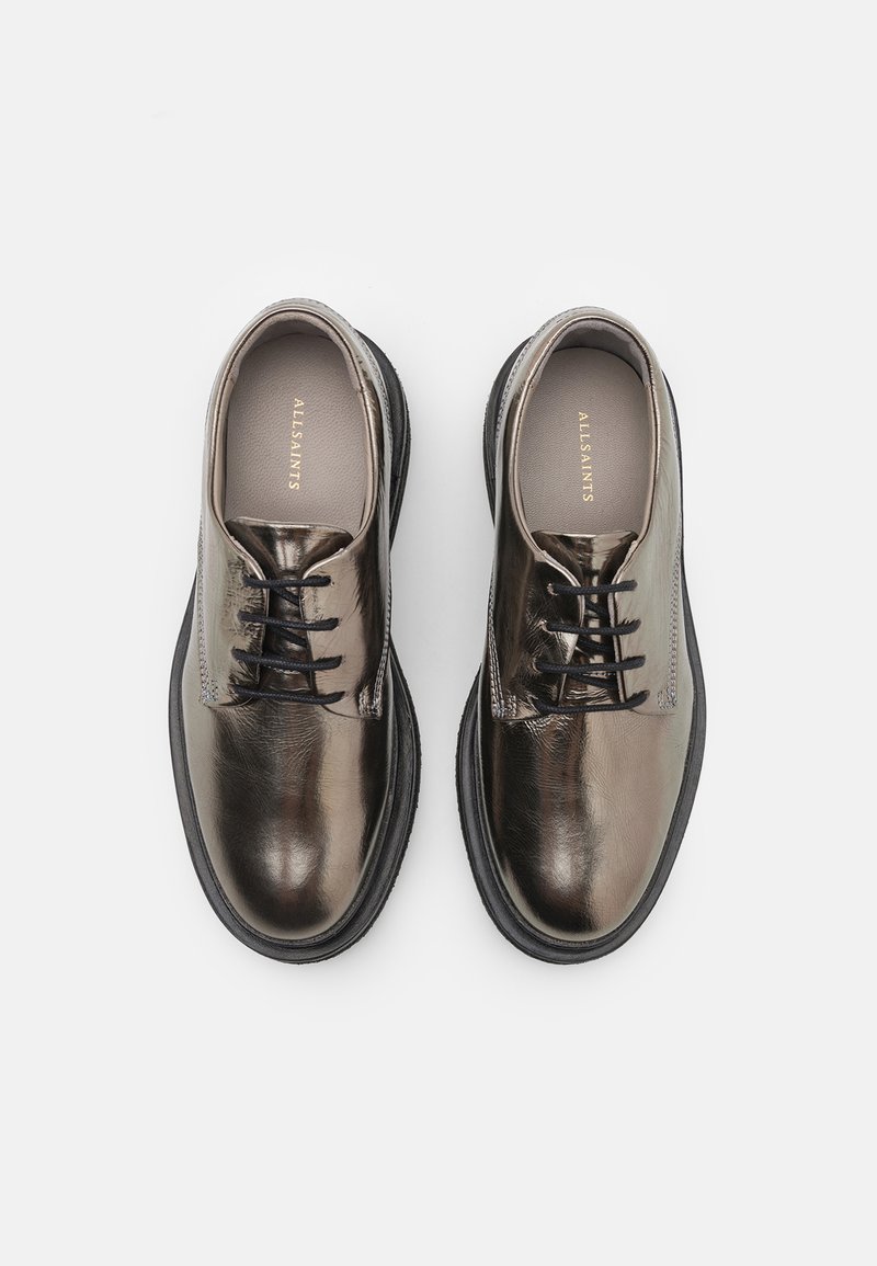 AllSaints ESCHER DERBY LOAFER - Lace-ups - gunmetal grey/grey -  Zalando.co.uk