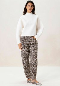 Sissy-Boy BALLON SCHNITT UND LEOPRINT - Jean Mom - braun