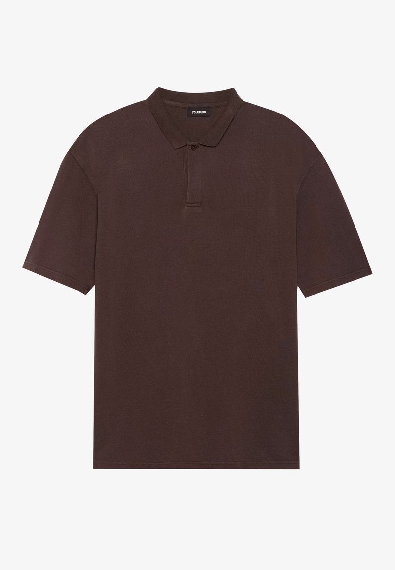 YOURTURN Poloshirt donkerbruin