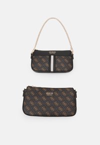 Guess KASINTA DOUBLE ZIP POUCH SET - Käsilaukku - brown/multi