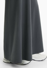 OYSHO FOLDOVER WAIST COTTON BLEND PALAZZO - Pantalon classique - grey