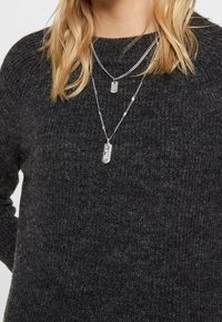 Pieces Neule - mottled dark grey