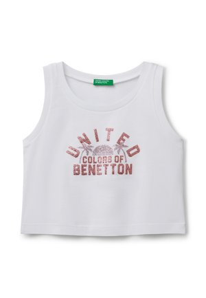 TANK WITH GLITTER - Top - white