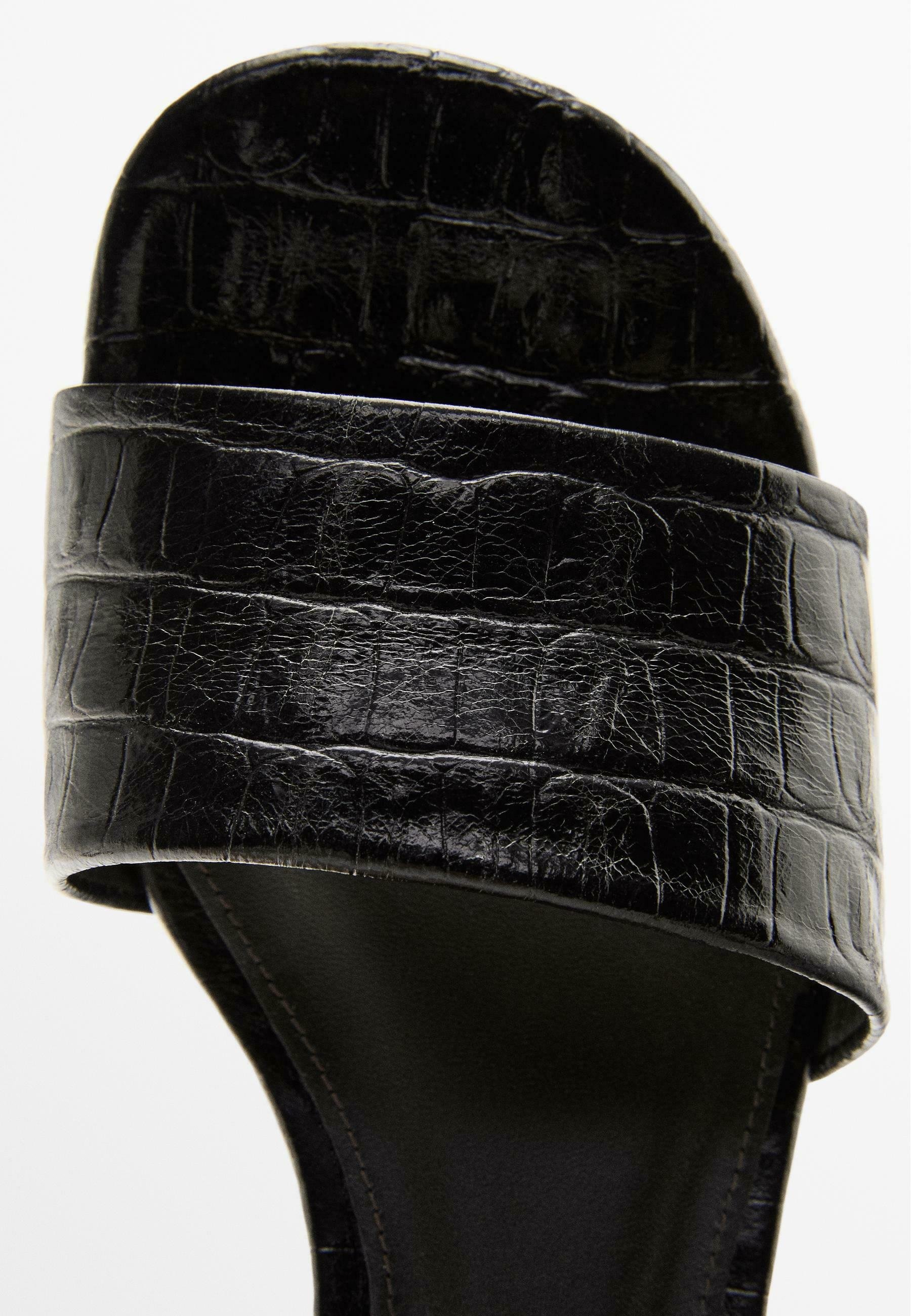 ★ Massimo Dutti★ Mock Croc Embossed Heel Sandals 11647650 Mock croc embossed heeled sandals · Brown · Shoes | Massimo