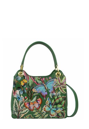 HANDPAINTED  - Handtas - dancing leaves